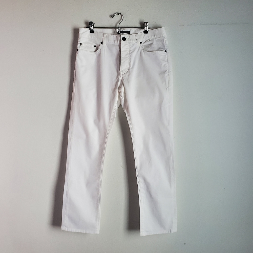 John Varvatos Woodward Jean Men's 31 White Skull Rivet Slim-Straight